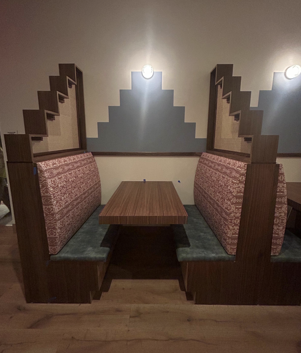Booths inside the study floor at Rambler Atlanta. 